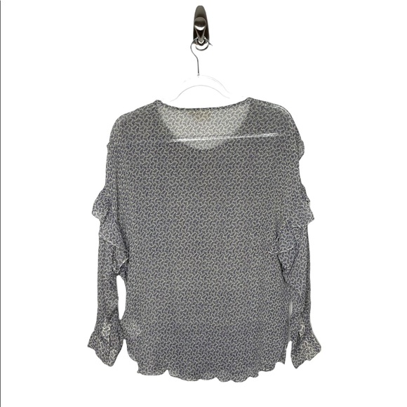 AG Adriano Goldschmied | Bijou Blouse in Soft Indigo/Dayglow Floral Small - Picture 7 of 8